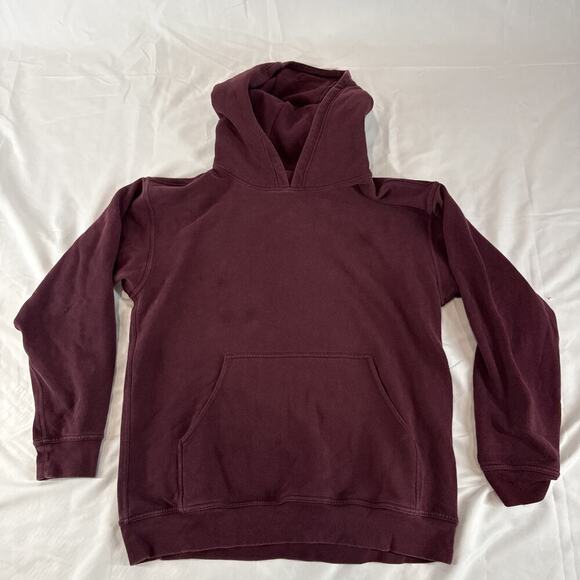 Lululemon Pullover Hoodie Maroon Cotton Blend with Kangaroo Pocket Size: L - Picture 3 of 7